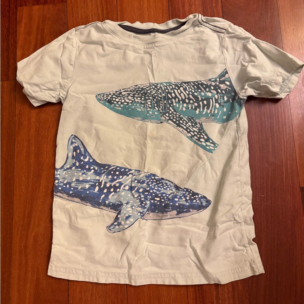 Tea Collection Shark Print Tee - Light Blue